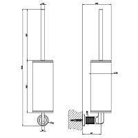 Gessi Inciso Ершик настенный, цвет nero XL 58520#299