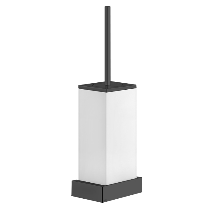 Gessi Rettangolo Ершик для унитаза подвесной, цвет черный/белый 20819#099
