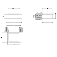 Gessi Inverso/Rettangolo Мыльница с композитной чашей, подвесная, цвет: chrome 20802#031