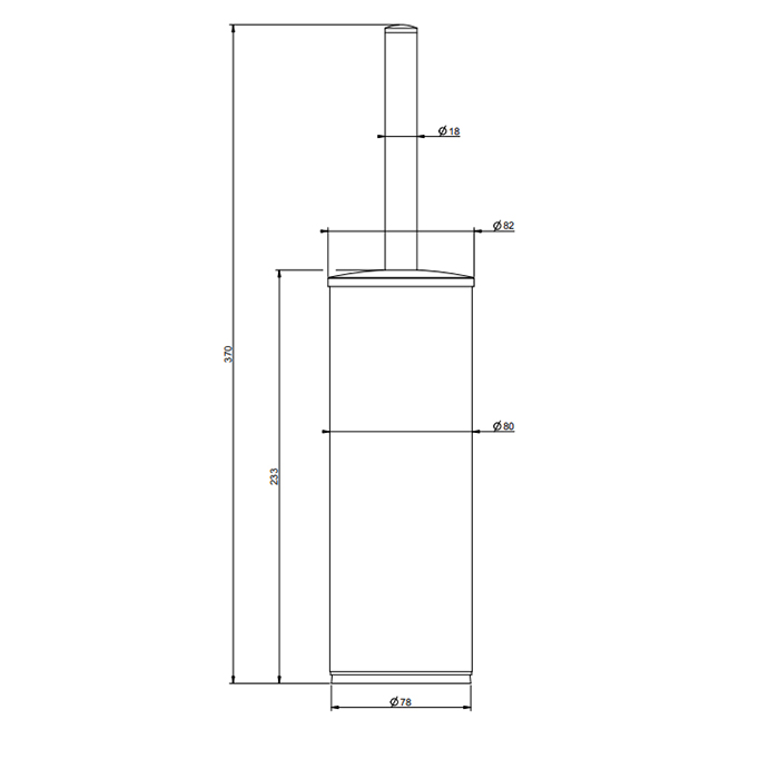 Gessi Rilievo Ершик напольный, цвет nero XL 59543#299