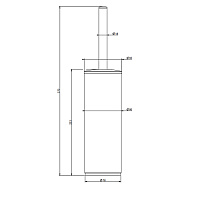 Gessi Rilievo Ершик напольный, цвет nero XL 59543#299