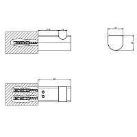 Gessi Rilievo Крючок для полотенец одинарный, цвет: nero XL 59521#299