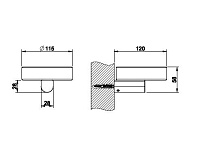Gessi Rilievo Мыльница с керамической чашей, подвесная, цвет: chrome 59502#299