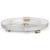 Bertocci Cinquecento Мыльница со стеклянной чашей, настольная, цвет: nichel mat 110 0531 6050