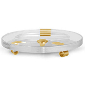 Bertocci Cinquecento Мыльница со стеклянной чашей, настольная, цвет: золото 110 0531 5000