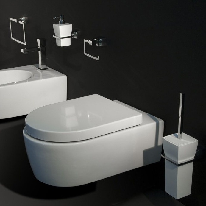 Bertocci Grace Ершик для унитаза напольный с керамической колбой, цвет: хром 142 7722 0200