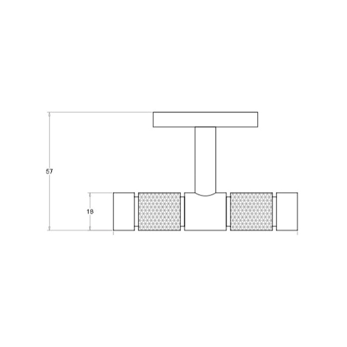 Bertocci Officina 01 Крючок двойной, цвет: черный матовый 127 7516 0800