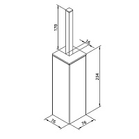 Bongio Domino Ершик для унитаза напольный с керамической колбой, цвет: хром 43025CRDA