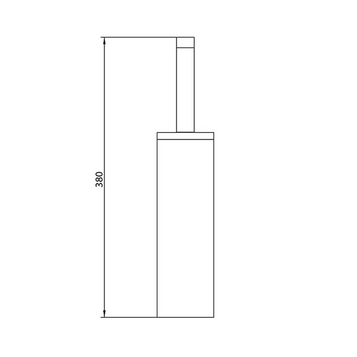 Bongio T Mix Ершик туалетный подвесной 38 см, цвет: хром 30026BI00