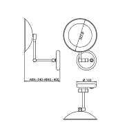 Bongio Hotelerie Зеркало косметическое настенное, диаметр 22 см, цвет хром 04042CRLM