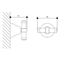 Bongio Axel Крючок, 7,5х8,5 см, цвет хром 15001CR00