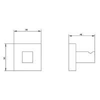Bongio Domino Крючок, 5х5 см, цвет хром 43001CRDA