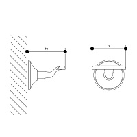Bongio Fleur Крючок, 7х7 см, цвет золото 24к. 11001OR00