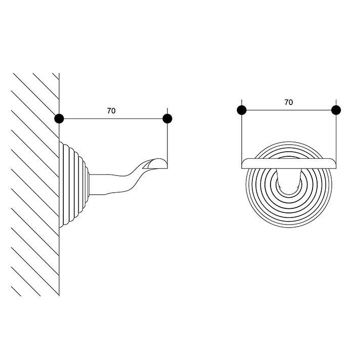 Bongio Impero Крючок, 7х7 см, цвет хром 06001CR00