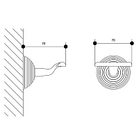 Bongio Impero Крючок, 7х7 см, цвет хром 06001CR00