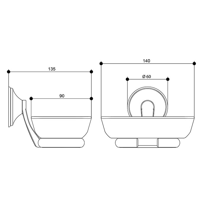 Bongio Fleur Мыльница подвесная, 14х13,5 см, цвет хром 11015CR