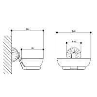 Bongio Radiant Мыльница подвесная, 14х15 см, цвет золото 24к. 02015OR00