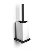 Gattoni Kubik Ершик для туалета подвесной с керамической колбой, цвет: черный матовый 1525/ABNO