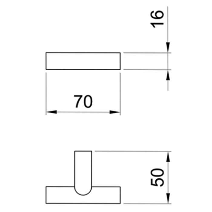Fantini Young Крючок, цвет матовая натуральная сталь 96 93 7608
