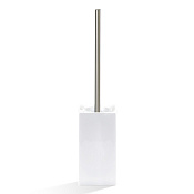 Decor Walther Porzellan DW 6200 Ершик для унитаза напольный с керамич. колбой, цвет: никель сатин. 0805234