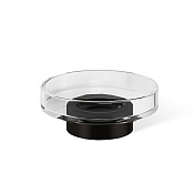 Decor Walther Century STS Мыльница настольная, прозрачное стекло, цвет черный матовый 0587460
