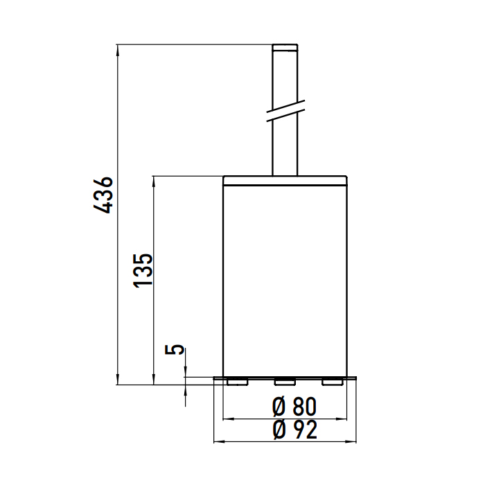 Emco System2 Туалетный ершик напольный, цвет: хром 3515 001 01