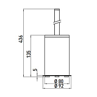 Emco System2 Туалетный ершик напольный, цвет: хром 3515 001 01