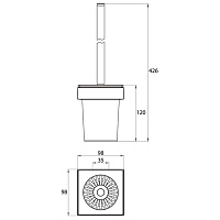 Emco Liaison Ершик для унитаза подвесной со стеклянной колбой, цвет: хром 1815 001 01