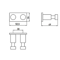 Emco System2 Крючок двойной, цвет хром 3574 001 00