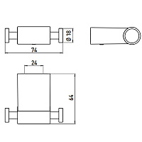 Emco System2 Двойной крючок, цвет: хром 3575 001 00