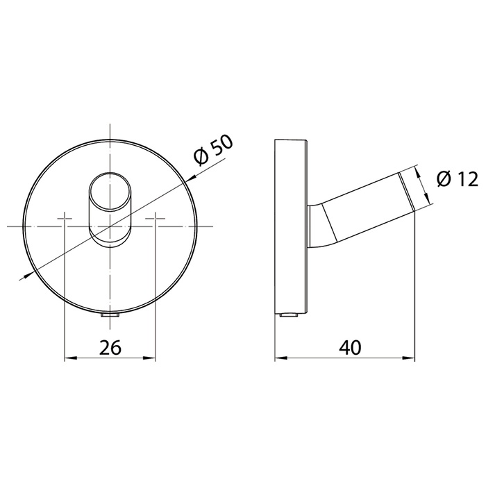 Emco Round Крючок, цвет: хром 4375 001 00