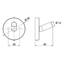 Emco Round Крючок, цвет: хром 4375 001 00
