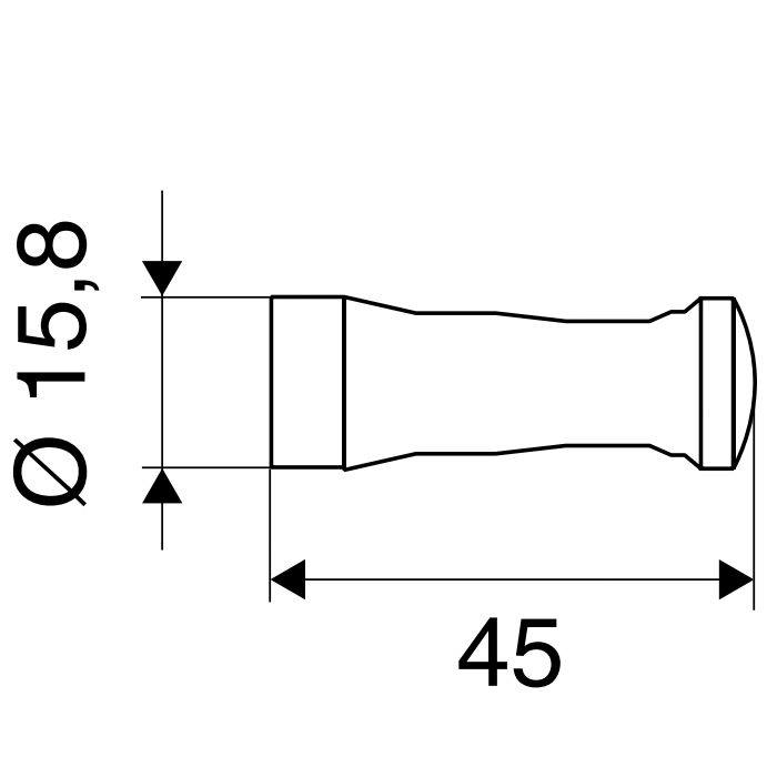 Emco Rondo2 Крючок, 4,5 cм, цвет хром 5075 001 01