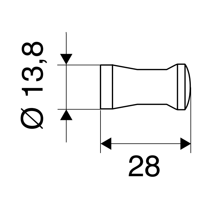 Emco Rondo2 Крючок, 2,8 cм, цвет хром 5075 001 00