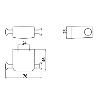 Emco Trend Двойной крючок, цвет хром 0278 001 00