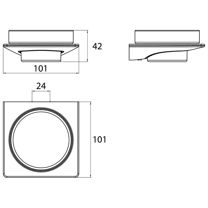 Emco Art Мыльница, хрустальное стекло прозр., цвет: хром 1630 001 01