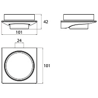 Emco Art Мыльница, хрустальное стекло прозр., цвет: хром 1630 001 01