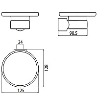 Emco Fino Мыльница подвесная, прозрачное стекло, цвет: хром 8430 001 00
