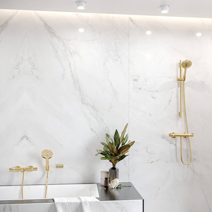 Hansgrohe AddStoris Мыльница подвесная со стеклянной чашей, латунь цвет: золото 41746990