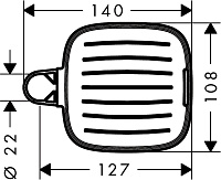 Hansgrohe Cassetta E Мыльница на штангу, пластик цвет: хром 26519000