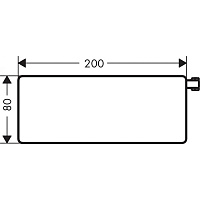 Hansgrohe Cassetta E Мыльница на штангу, матовое стекло, латунь цвет: черный/хром 26511600