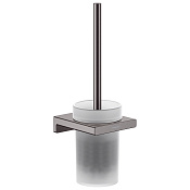 Hansgrohe AddStoris Ершик для унитаза подвесной со стеклянной колбой, цвет: графит 41752340