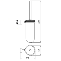 Nicolazzi Accessori Bagno Minimale Туалетный ёршик настенный, цвет: хром 1490MCR