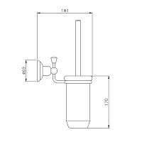 Nicolazzi Onice Ершик для унитаза подвесной, цвет золото 1490GO09O