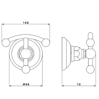 Nicolazzi Accessori Крючок, цвет бронза 1481BZ