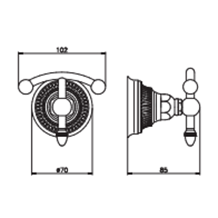Nicolazzi Impero Крючок для одежды, цвет золото 1481GO36