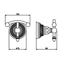 Nicolazzi Impero Крючок для одежды, цвет золото 1481GO36