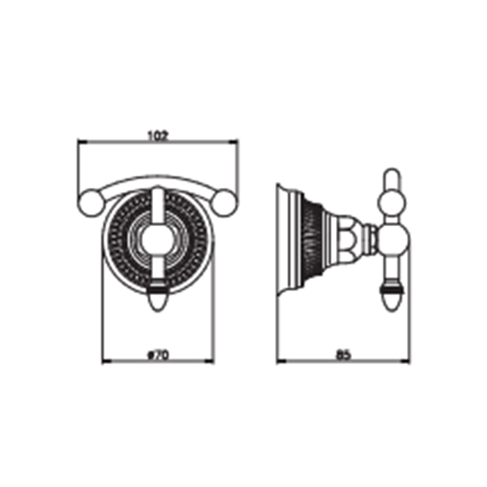 Nicolazzi Impero Крючок для одежды, цвет хром 1481CR36