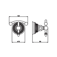 Nicolazzi Impero Крючок для одежды, цвет хром 1481CR36