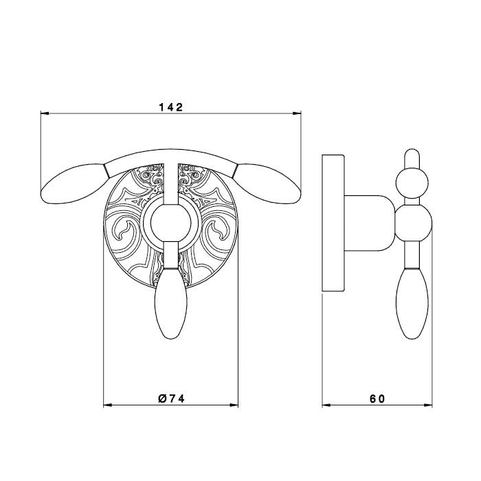 Nicolazzi Liberty Крючок подвеной, цвет хром 1081CR16